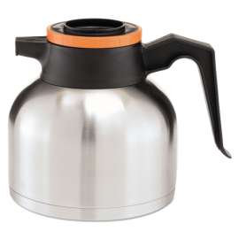 BUNN - Stainless Steel 64 oz Thermal Coffee Carafe with Black and Orange Handle