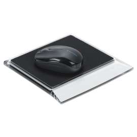 Stratus Acrylic Mouse Pad, 7.5 x 7.5, Black/Clear