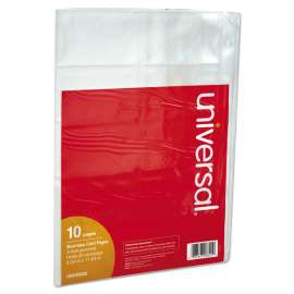 Business Card Binder Pages, For 2 x 3.5 Cards, Clear, 20 Cards/Sheet, 10 Sheets/Pack