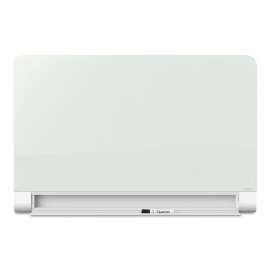 Horizon Magnetic Glass Marker Board with Hidden Tray, 74 x 42, White Surface