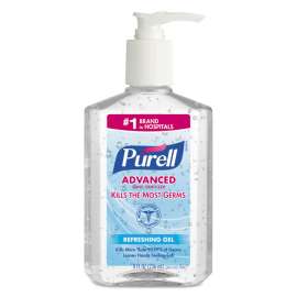 Advanced Refreshing Gel Hand Sanitizer, 8 oz Pump Bottle, Clean Scent