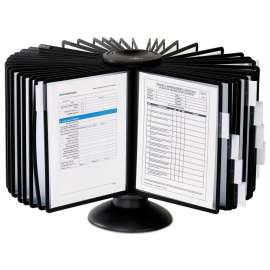 Sherpa 40-Panel Carousel Reference System, 80 Sheet Capacity, Black