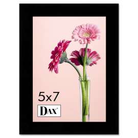 Solid Wood Photo/Picture Frame, Easel Back, 5 x 7, Black