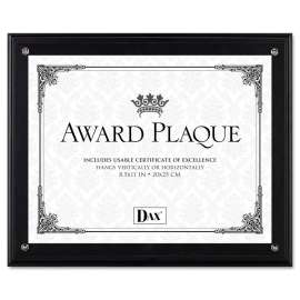 Award Plaque, Wood/Acrylic Frame, Up to 8.5 x 11, Black