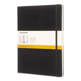 Classic Colored Hardcover Notebook, 1 Subject, Narrow Rule, Black Cover, 10 x 7.5, 192 Sheets