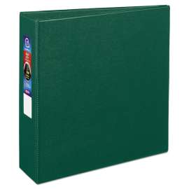 Heavy-Duty Non-View Binder with DuraHinge and Locking One Touch EZD Rings, 3 Rings, 3" Capacity, 11 x 8.5, Green