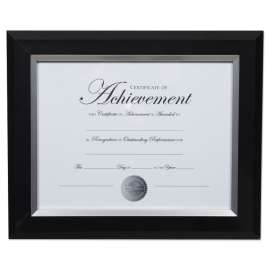 2-Tone Document Frame, 8 1/2 x 11 Insert, Black/Silver Frame
