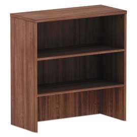 Alera - Valencia Series Modern Walnut 3 Compartments Office Desk Hutch