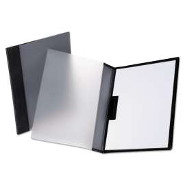 Executive ReadyClip No-Punch Fastener Report Cover, 8.5 x 11, Translucent/Black