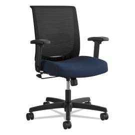 HON Ignition 2.0 4-Way Stretch Mid-Back Mesh Task Chair, Supports Up to 300 lb, 17" to 21" Seat Height, Black