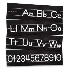 Mini Bulletin Board Sets, Industrial Chic, 168" x 6", Black/White, 8 Pieces/Set