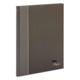 Royale Casebound Business Notebooks, 1 Subject, Medium/College Rule, Black/Gray Cover, 10.5 x 8, 96 Sheets