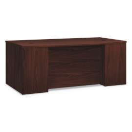 HON Foundation Bow Top Desk Shell, 72w x 42d x 29h, Pinnacle