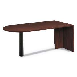 HON 10500 Series L Workstation Return, 3/4 Height Left Ped, 48w x 24d x 29.5h, Harvest