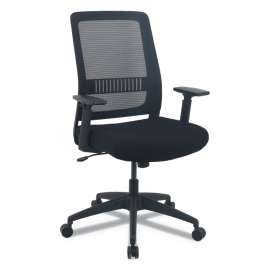 Alera EY Series Swivel Tilt Chair, Supports up to 275 lbs., Black Seat/Black Back, Black Base