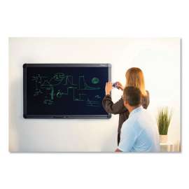 Blackboard 55, 32.65 x 51.75, Black Surface, Black Aluminum Frame