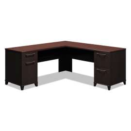 Enterprise Collection L-Desk Pedestal, 70.13" x 70.13" x 29.75", Mocha Cherry, (Box 1 of 2)