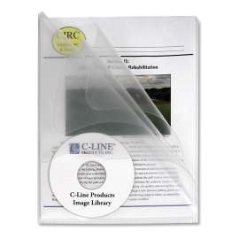 Multi-Section Project Folders w/ Clear Dividers, 3-Sections, 1/3-Cut Tab, Letter Size, Clear, 25/Box
