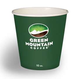 Paper Hot Cups, 10 oz, Green Mountain Design, Multicolor, 1,000/Carton