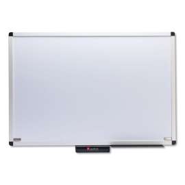 Justick Premium Aluminum-Frame Electro-Surface Bulletin Board, 36" x 24", White