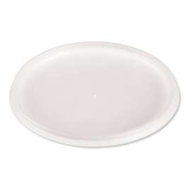 Plastic Lids for Foam Cups, Bowls and Containers, Flat, Vented, Fits 12-60 oz, Translucent, 100/Pack, 5 Packs/Carton