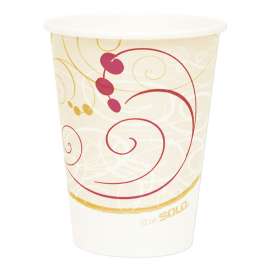 Hot Cups, Symphony Design, 12oz, Beige, 1000/Carton