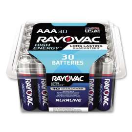High Energy Premium Alkaline AAA Batteries, 30/Pack