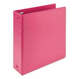 Earth's Choice Biobased Economy Round Ring View Binders, 3 Rings, 3" Capacity, 11 x 8.5, Berry