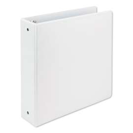 Earth's Choice Plant-Based Economy Round Ring View Binders, 3 Rings, 2" Capacity, 11 x 8.5, White
