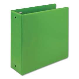 Earth's Choice Plant-Based Economy Round Ring View Binders, 3 Rings, 4" Capacity, 11 x 8.5, Lime