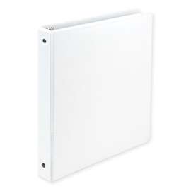 Earth's Choice Plant-Based Economy Round Ring View Binders, 3 Rings, 1" Capacity, 11 x 8.5, White