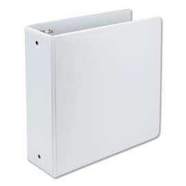 Earth's Choice Biobased Economy Round Ring View Binders, 3 Rings, 4" Capacity, 11 x 8.5, White