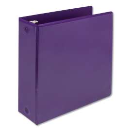 Earth's Choice Biobased Economy Round Ring View Binders, 3 Rings, 4" Capacity, 11 x 8.5, Purple