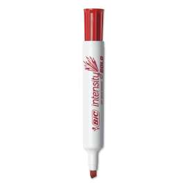 Intensity Bold Tank-Style Dry Erase Marker, Broad Chisel Tip, Red, Dozen