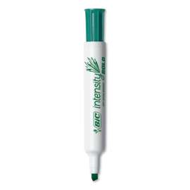 Intensity Bold Tank-Style Dry Erase Marker, Broad Chisel Tip, Green, Dozen