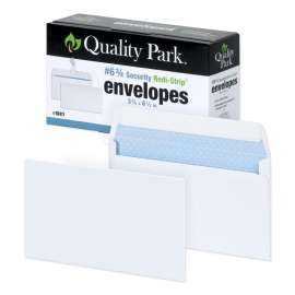 Redi-Strip Security Tinted Envelope, #6 3/4, Commercial Flap, Redi-Strip Adhesive Closure, 3.63 x 6.5, White, 100/Box