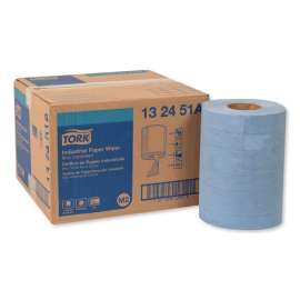 Industrial Paper Wiper, 4-Ply, 10 x 15.75, Blue, 190 Wipes/Roll, 4 Roll/Carton