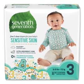 Free and Clear Baby Diapers, Size 3, 16 lbs to 24 lbs, 124/Carton