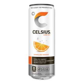 Live Fit Fitness Drink, Sparkling Orange,12 oz Can, 12/Carton