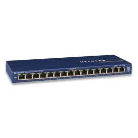 Unmanaged Gigabit Ethernet Switch, 32 Gbps Bandwidth, 256 KB Buffer, 16 Ports