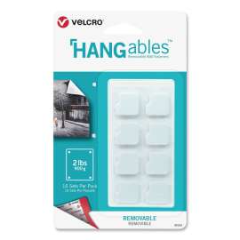 HANGables Removable Wall Fasteners, 0.75" x 0.75", White, 16/Pack