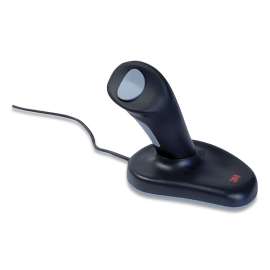 Ergonomic Wired Three-Button Optical Mouse, Small, PS2/USB, Right Hand Use, Black