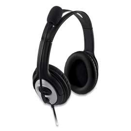 LifeChat LX-3000 Binaural Over The Head Computer Headset, Black