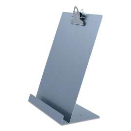 Free Standing Clipboard and Tablet Stand, 1" Clip Capacity, Letter Size: Holds 8.5 x 11 Sheets, Silver