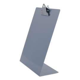 Free Standing Clipboard, Portrait Orientation, 1" Clip Capacity, Holds 8.5 x 11 Sheets, Silver