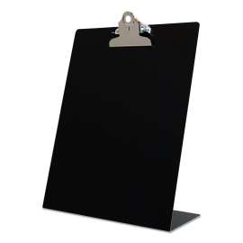 Free Standing Clipboard, Portrait Orientation, 1" Clip Capacity, Holds 8.5 x 11 Sheets, Black