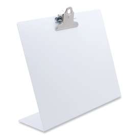 Free Standing Clipboard, Landscape Orientation, 1" Clip Capacity, Holds 11 x 8.5 Sheets, White