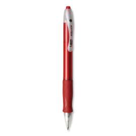 Velocity Easy Glide Ballpoint Pen, Retractable, Medium 1 mm, Red Ink, Translucent Red Barrel, Dozen