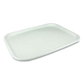 Laminated Foam Serving Tray, 1-Compartment, 18 x 14 x 0.91, White, 100/Carton
