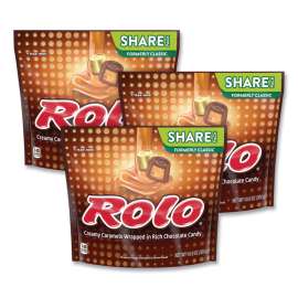 Share Pack Creamy Caramels Wrapped in Rich Chocolate Candy, 10.6 oz Bag, 3 Bags/Pack, Delivered in 1-4 Business Days